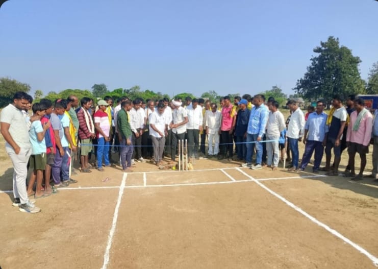 अहेरी तालुक्यातील किष्टापूर येथे भव्य क्रिकेट स्पर्धेचे आयोजन