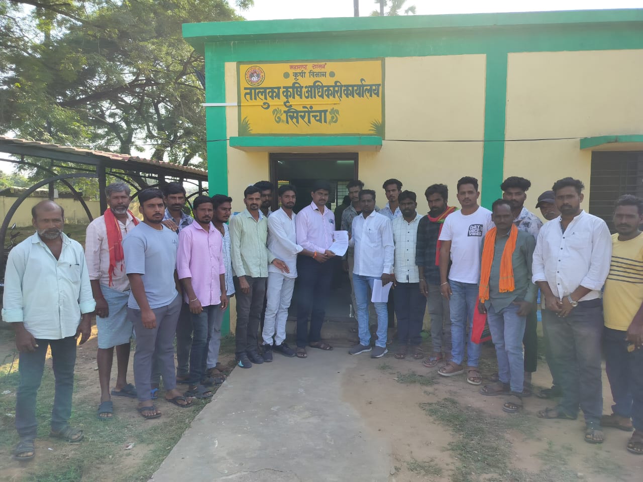 नारायणपूर शेतकऱ्यांची..|| पीकनुकसान भरपाई न मिळाल्यास 24 नोव्हेंबरपासून तहसील कार्यालयासमोर बेमुदत आंदोलन